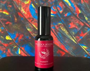 PASSION AURA MIST - Energiereinigungs- & Raumreinigungsspray - Aphrodisiakum - Geladene Karneolkristalle