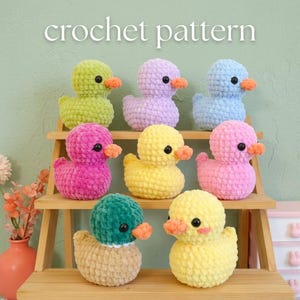 Amigurumi Duck Crochet Pattern, Easy Chunky Duckling PDF Tutorial, Mallard Duck Crochet, Beginner Friendly Plush Toy Pattern,DIY Farm Animal