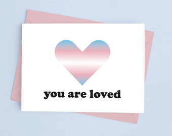 Transgender Support Card | Transgender Valentine’s Day Download | Transgender Pride Love Card | Trans Community Gift | Trans Lives Matter