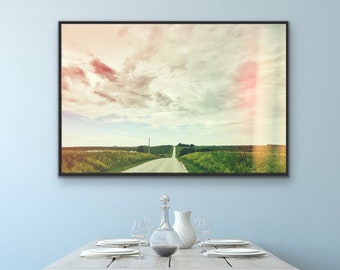Large Colorful Countryside Landscape Home Decor