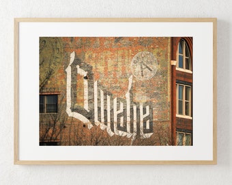 Omaha, Nebraska Old Market Historic Signage - Nebraska Wall Art Horizontal Print or Canvas