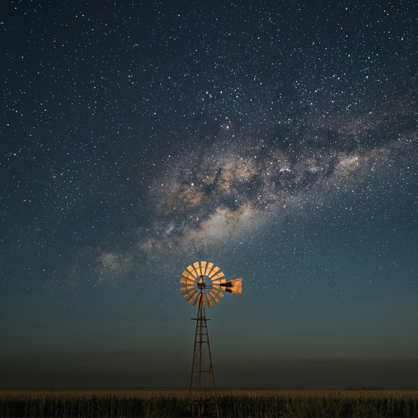 Epic Kansas Night Sky - Kansas Home Bedroom Decor - Calming, Peaceful Midwest Photograph