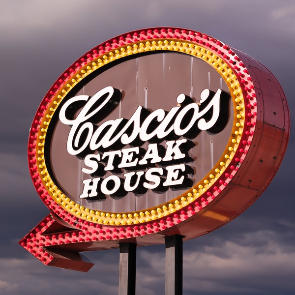 Omaha Cascio's Steak House Signage - Omaha Nebraska History