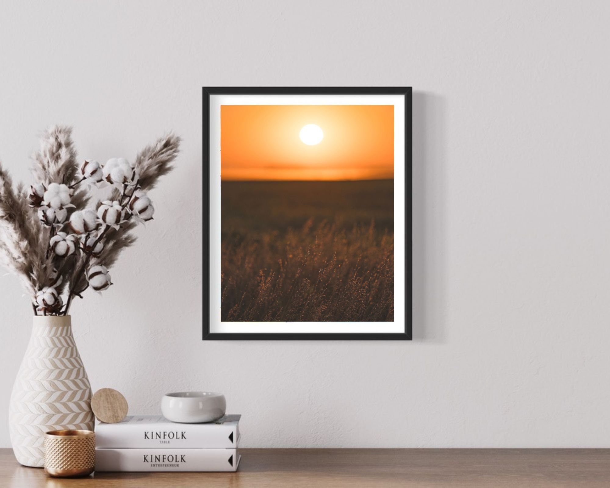 Kansas Sun Rise Sunrise Over Kansas Landscape - Country Farmhouse Home Decor - Etsy