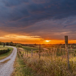 Extra Large Country Landscape Photograph of Omaha, Nebraska