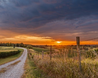 Extra Large Country Landscape Photograph of Omaha, Nebraska