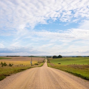 Rural Country Road Landscape Photograph - Canvas or Fine Art Paper