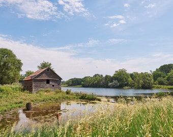 Extra Large Farmhouse Decor for Modern Country Homes - Barn and Pond