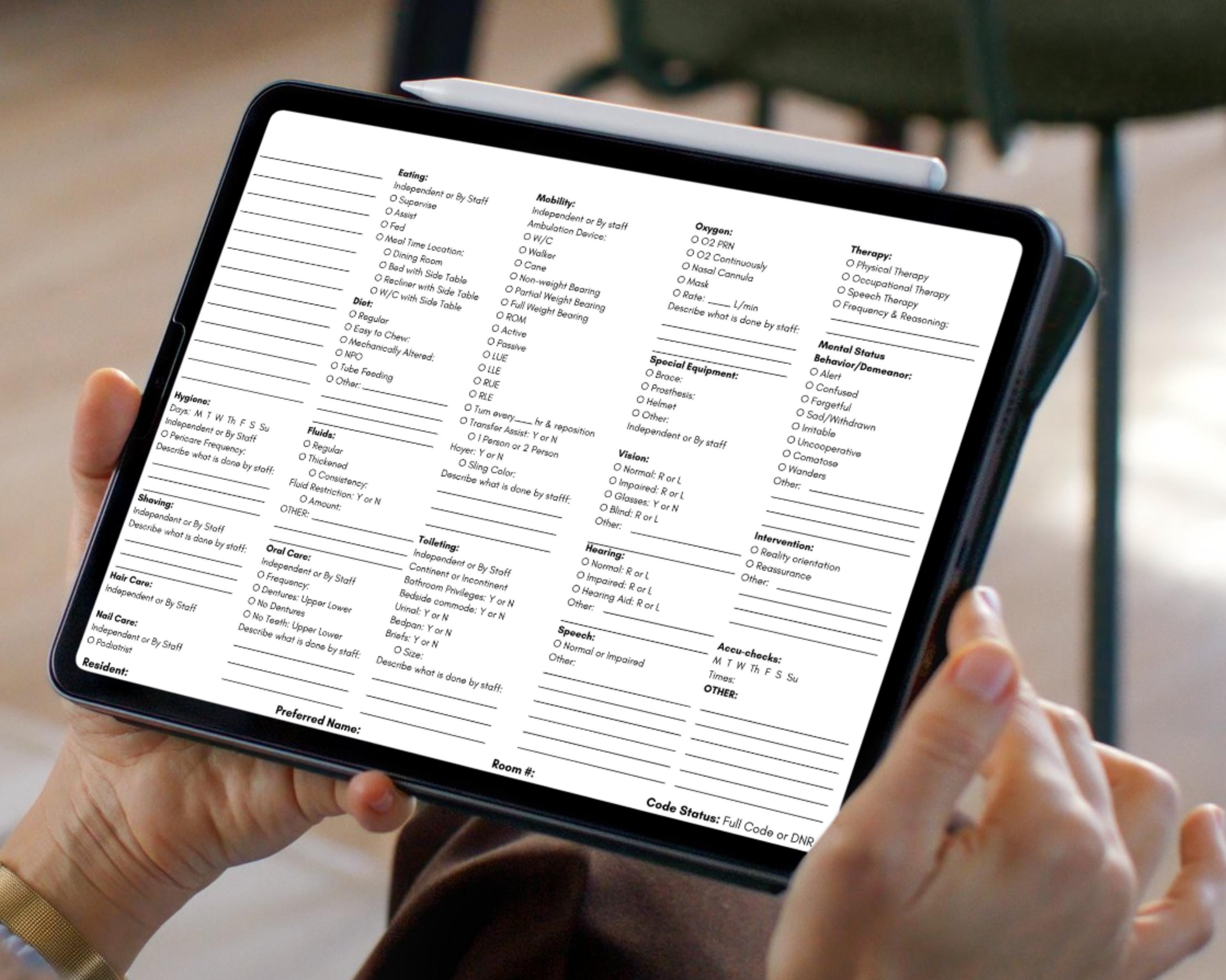 LTC Resident Care Cheat Sheet | Nurse CNA Quick Reference (PDF) - Etsy