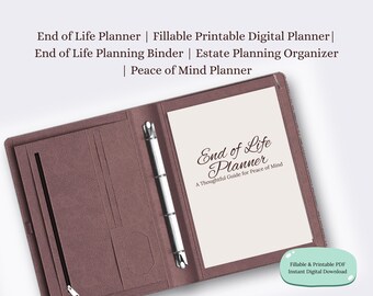 End of Life Planner | Fillable Digital Planning Binder (PDF)