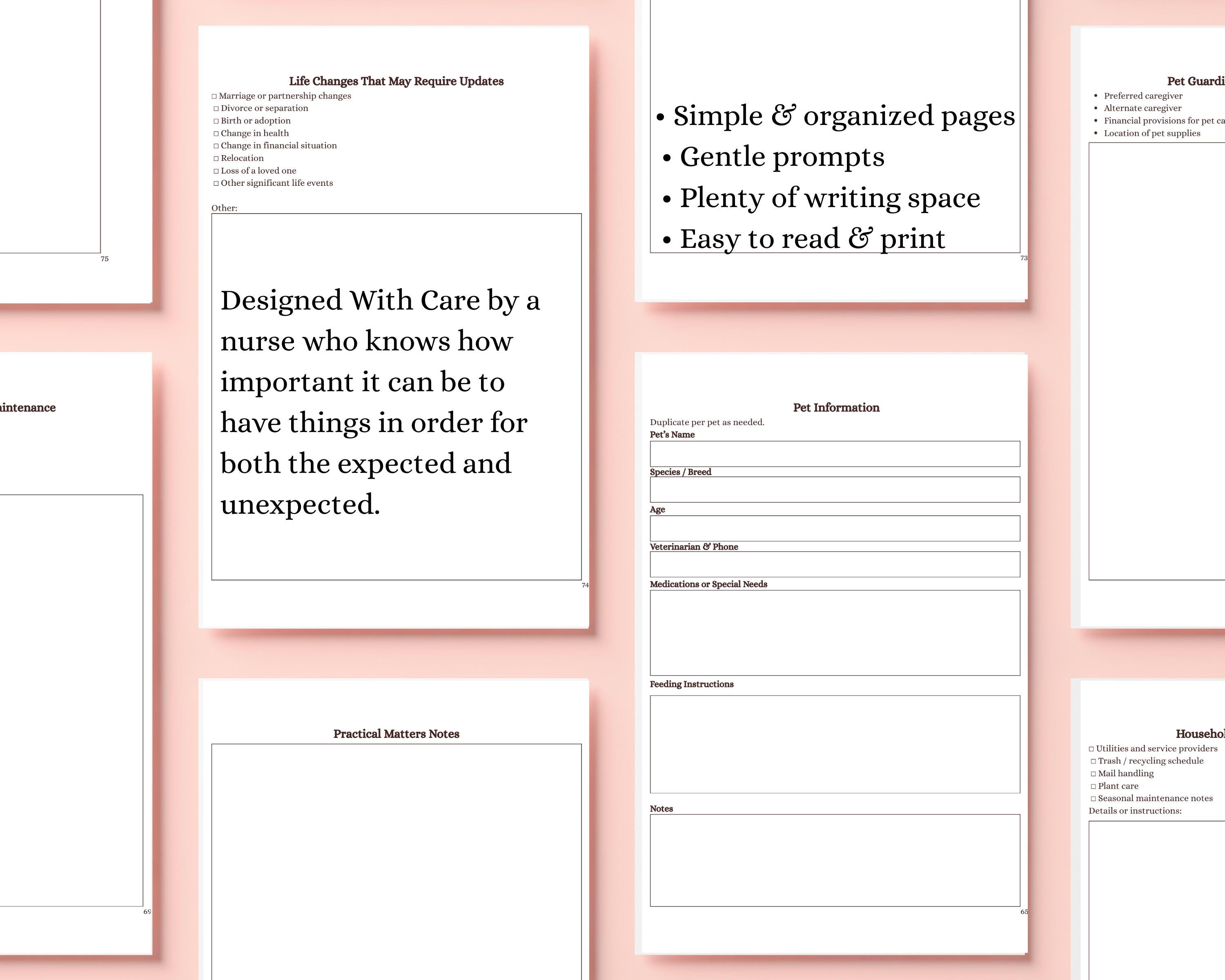 Estate Planning Questionnaire Template