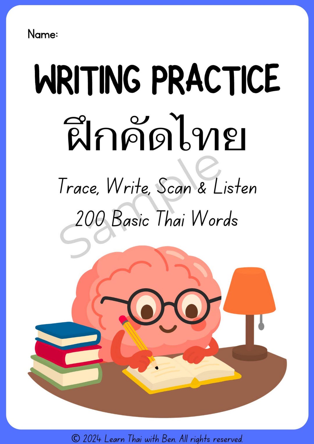 First Scan Words Writing Practice: Trace, Write, Scan & Listen 200 Basic Thai Words - Etsy