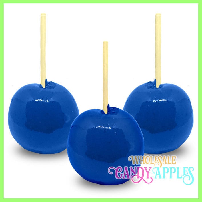 Royal Blue Plain Candy Apples- 12 per Set/ 1 Dozen - Etsy