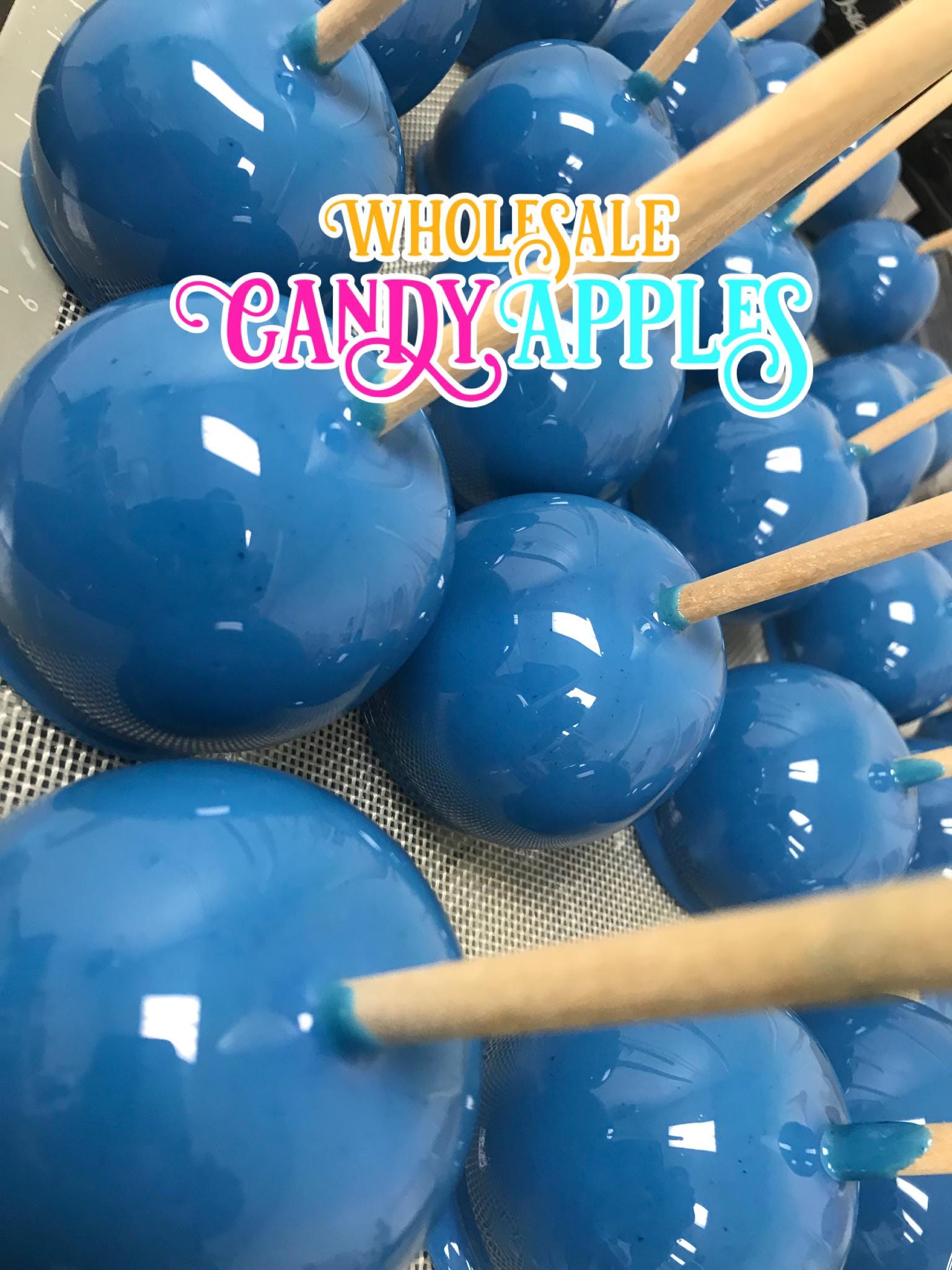 Royal Blue Plain Candy Apples- 12 per Set/ 1 Dozen - Etsy