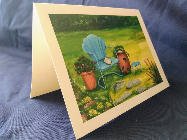 greeting card 80lb cover set of five Comfort blank note card size 4.2x5.5 cheerful stationary pick me up cards peaceful cards