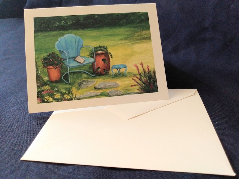 greeting card 80lb cover set of five Comfort blank note card size 4.2x5.5 cheerful stationary pick me up cards peaceful cards