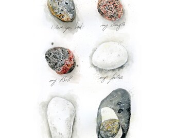 Living Stones II - original watercolor painting