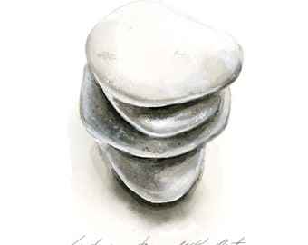 High Rock - pintura de acuarela original