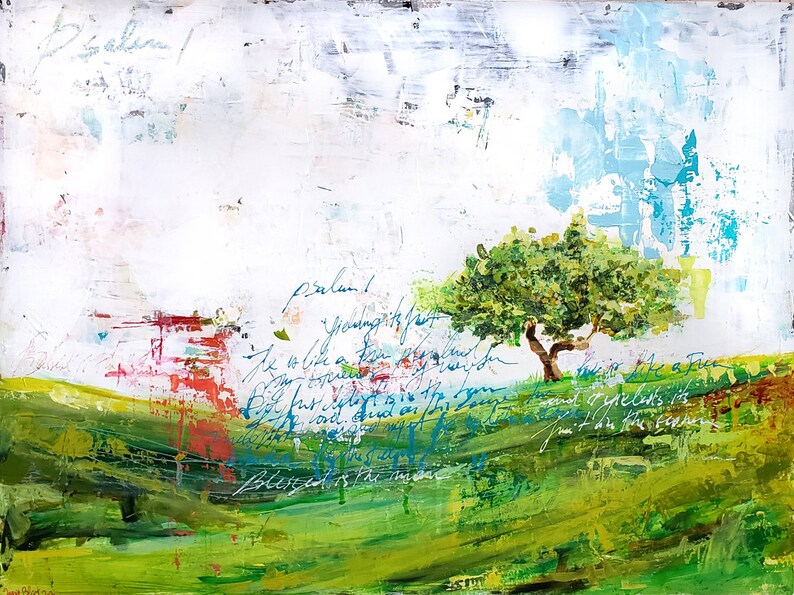 The Olive Tree original acrylic painting image 1