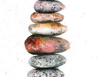 Living stones IV - original watercolor painting
