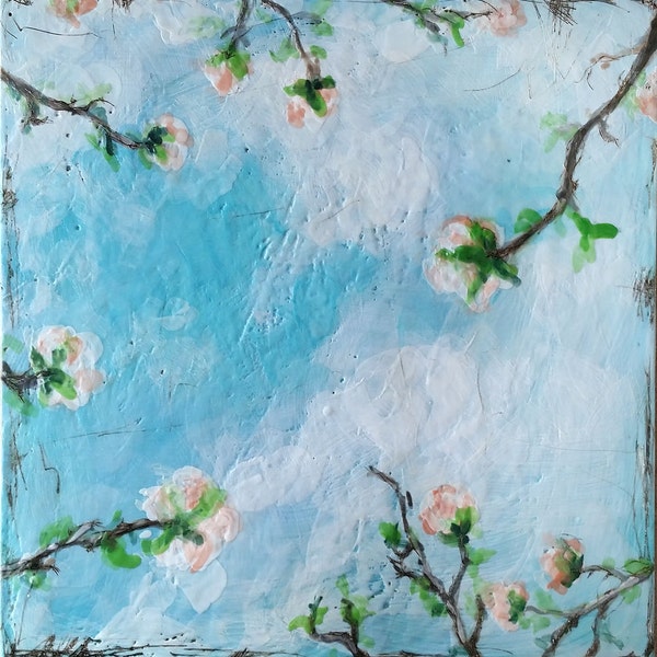 Bright days are coming II - original encaustic painting