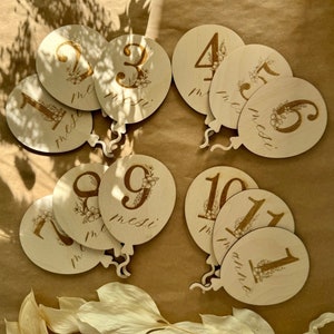 Milestone baby cards / Targhette mesi "Flower"