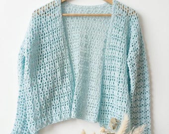 CROCHET CARDIGAN pattern - Mesh Crochet - Lace cardigan pattern - Easy and Quick to make | Crochet Cardigan pattern PDF download