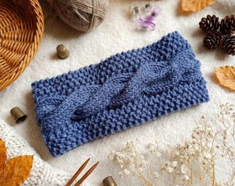 KNIT HEADBAND Pattern - Cozy Knit Ear Warmer Pattern, Classic Cable Knit Headband, Fast & Easy Chunky Knit, Knitting PDF Pattern, Quick Knit