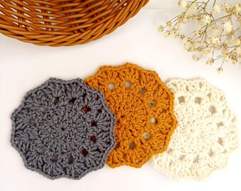 Fall Crochet Coaster Pattern, Easy Autumn Crochet PDF, Beginner Friendly Home Decor, Quick Crochet Project, Cozy Fall Decor Instant Download