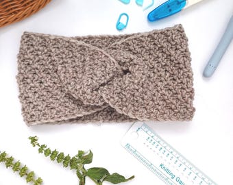 KNITTING HEADBAND PATTERN- easy knittted twisted headband, knitingt earwarmer, earwarmer,knittted headband,quick and easy knitting headband
