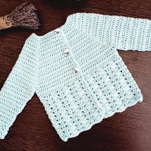Crochet baby cardigan pattern / crochet baby jacket pattern / crochet jacket / crochet cardigan/ easy crochet baby cardigan/ crochet pattern