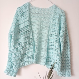 CROCHET SUMMER CARDIGAN pattern - crochet cardigan, mesh cardigan, lace cardigan pattern, mesh crochet, cardigan, crochet cardigan pattern