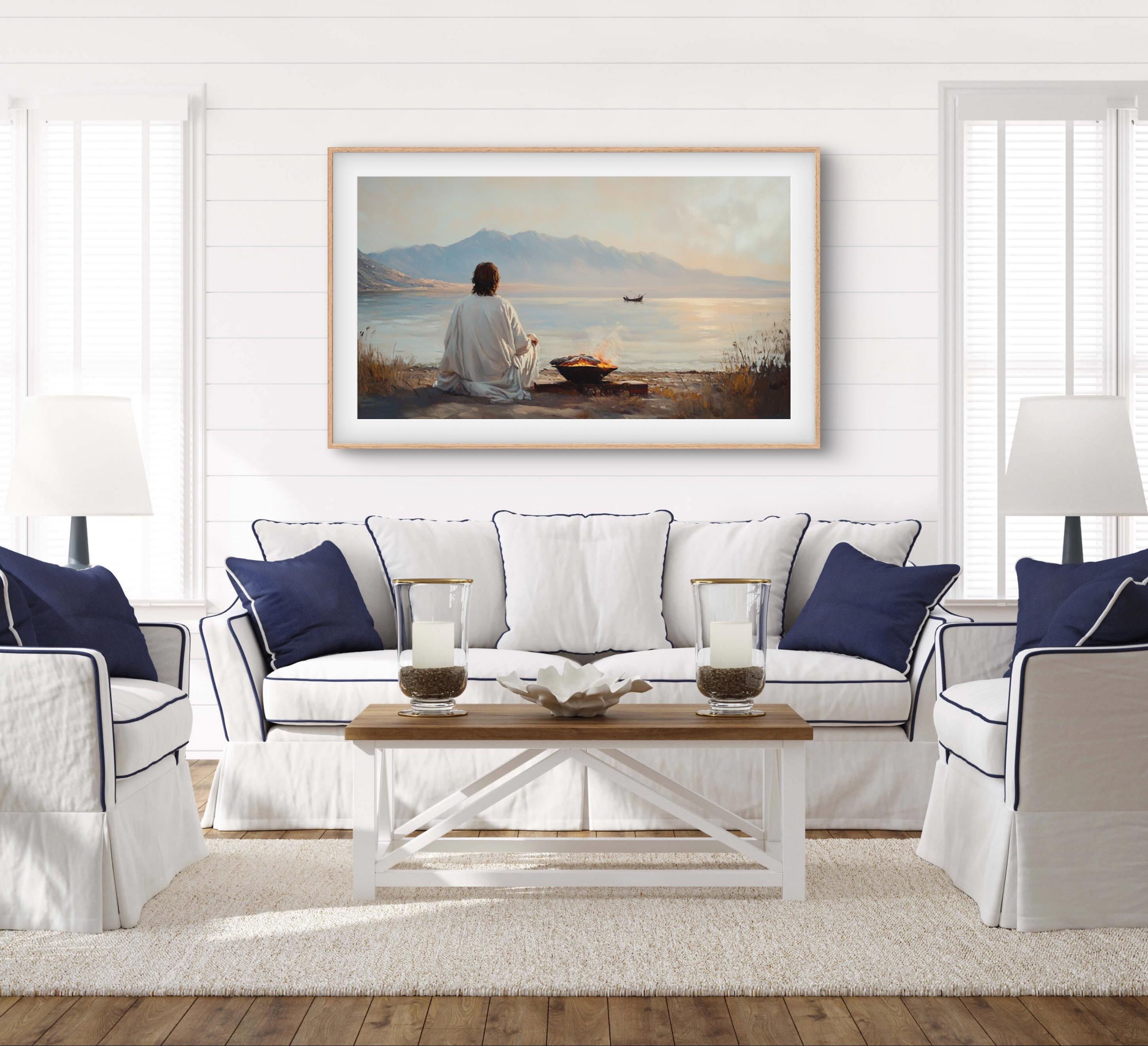 Jesus and Fishermen Art Print: John 21 Christian Decor (digital ...