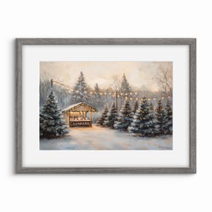 Christmas Tree Farm | Winter Wall Art | Winter Festival Print| Printable Vintage Christmas Wall Art |Digital Downloadable Prints