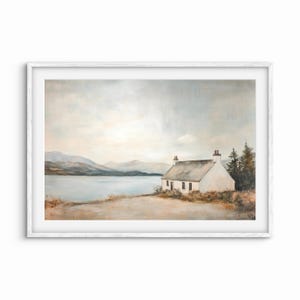 Loch Cottage | Highlands | Scotland | Isle of Skye | Oil Painting | digital download