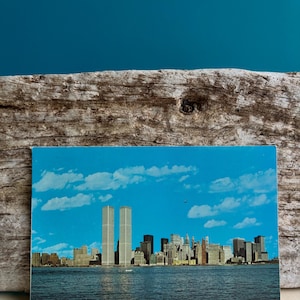 Torres Gêmeas, Horizonte da Cidade de Nova York, Cartão postal dos anos 1970, NYC Vintage