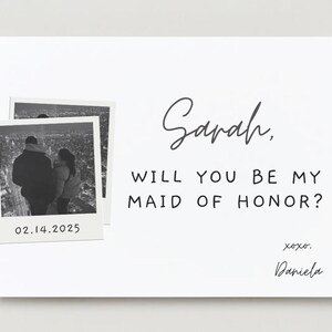 Brautjungfer / Trauzeugin Vorschlag Kartenvorlage | SOFORTIGER DOWNLOAD | 4&quot;x6&quot;, 5&quot;x7&quot;
