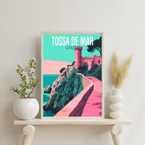 Tossa De Mar, Cataluña, España - Pósteres de arte mural, decoración de pared de cafetería, arte mural de restaurante, descarga digital, diseños de pósteres españoles