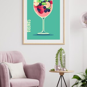 Spanish Sangria Wall Art Posters, Printable art, Wall Decor, Digital Download, Spanish Poster Designs