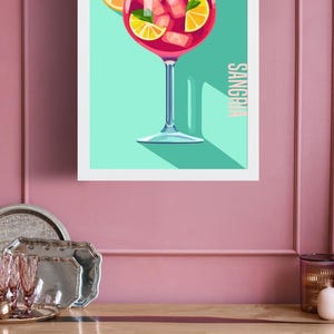 Spanish Sangria Wall Art Posters, Wall Decor, Digital Download, Spanish Poster Designs