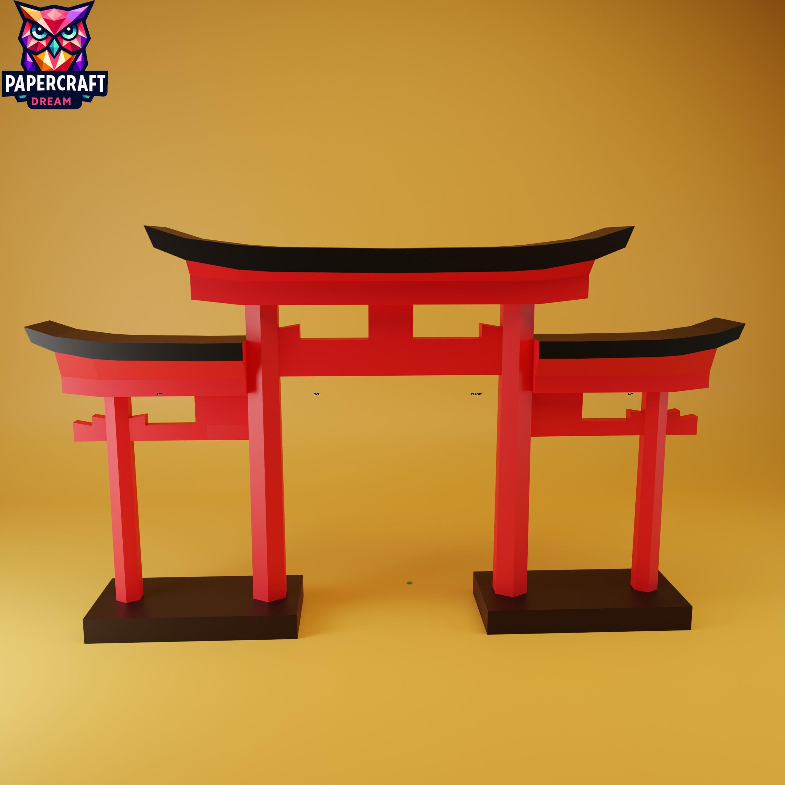 DIY 鳥居ペーパークラフト – 日本の神社模型 (pdf, svg, dxf) - Etsy 日本
