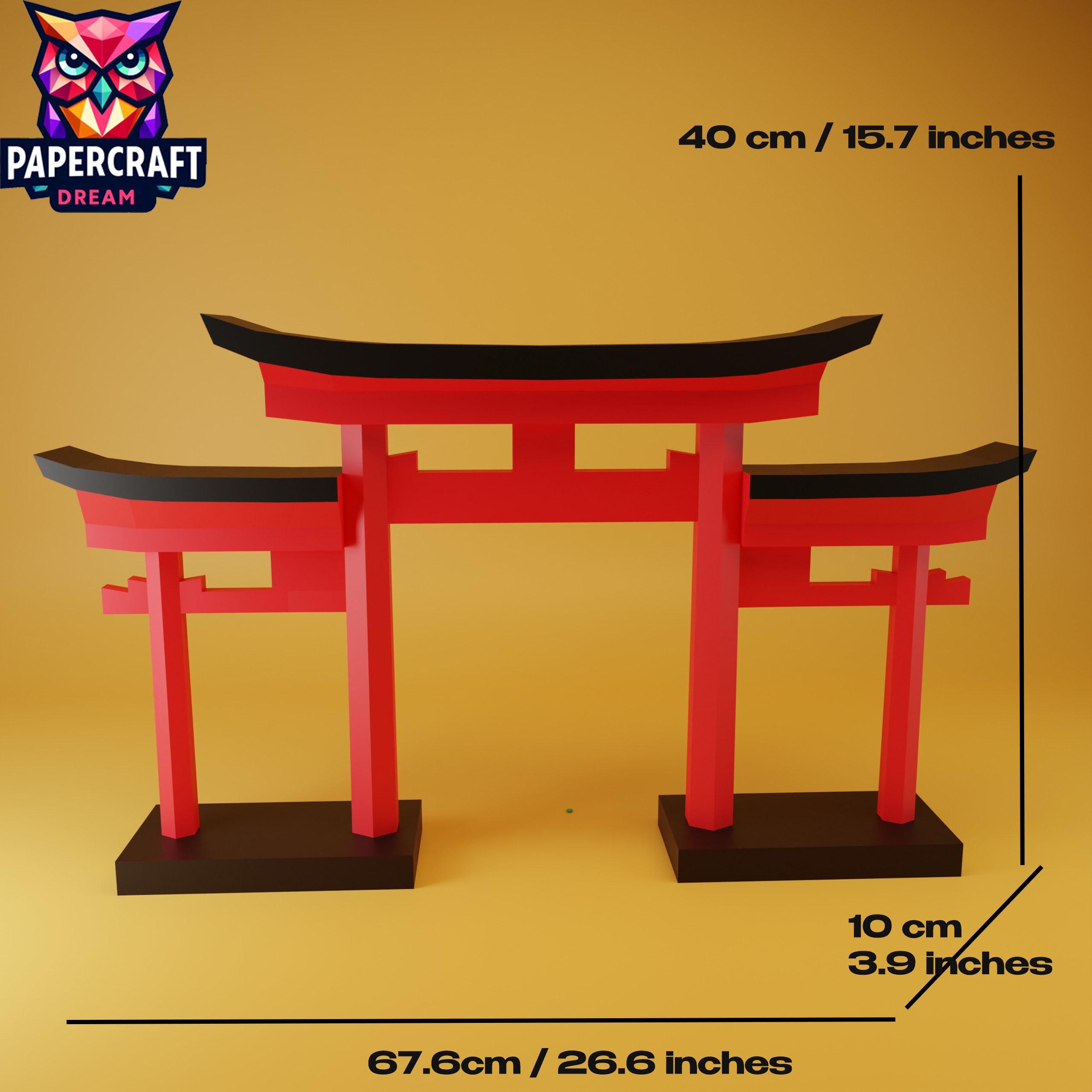 DIY 鳥居ペーパークラフト – 日本の神社模型 (pdf, svg, dxf) - Etsy 日本
