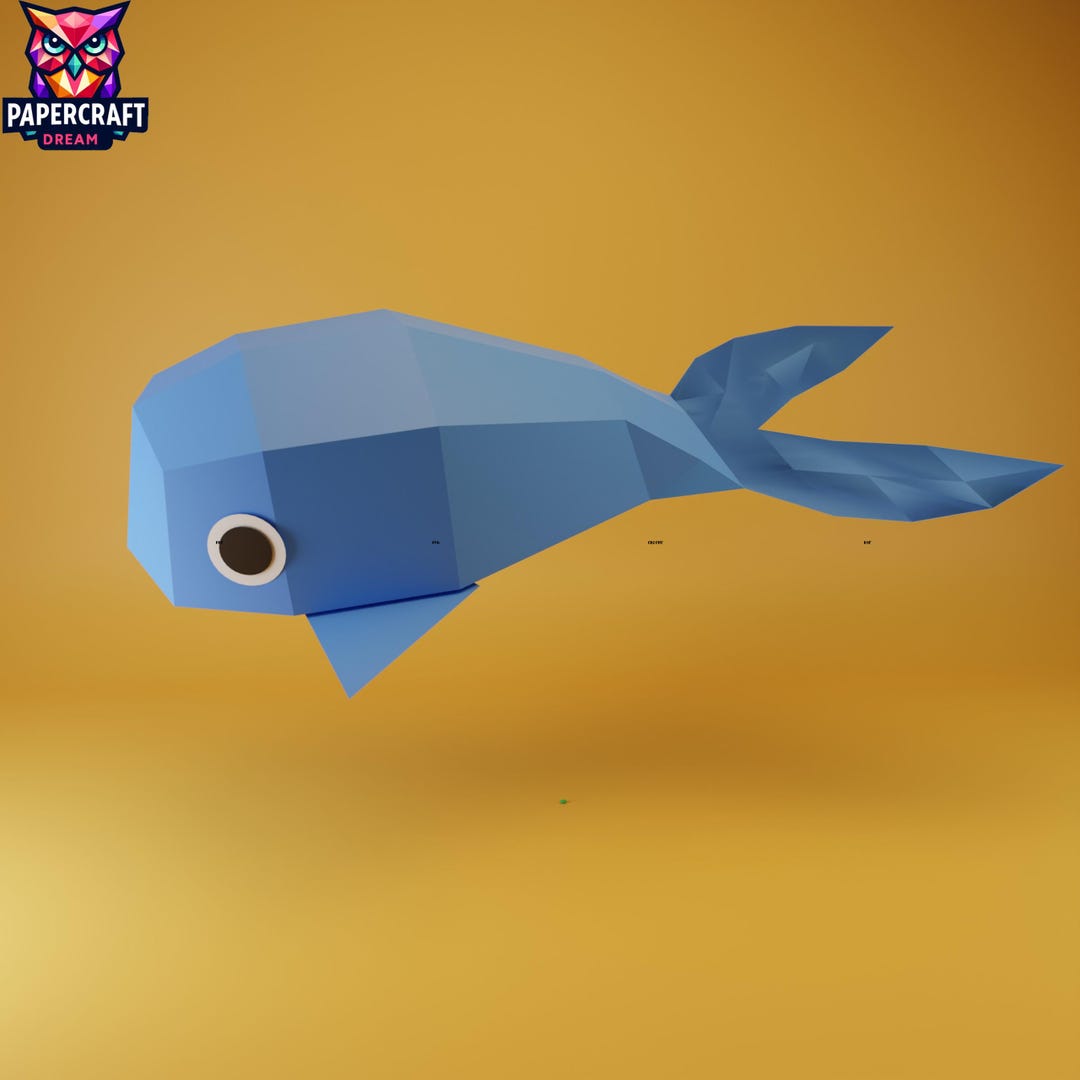 3D Paper Fish – DIY Low Poly Model (pdf, Svg, Dxf) - Etsy
