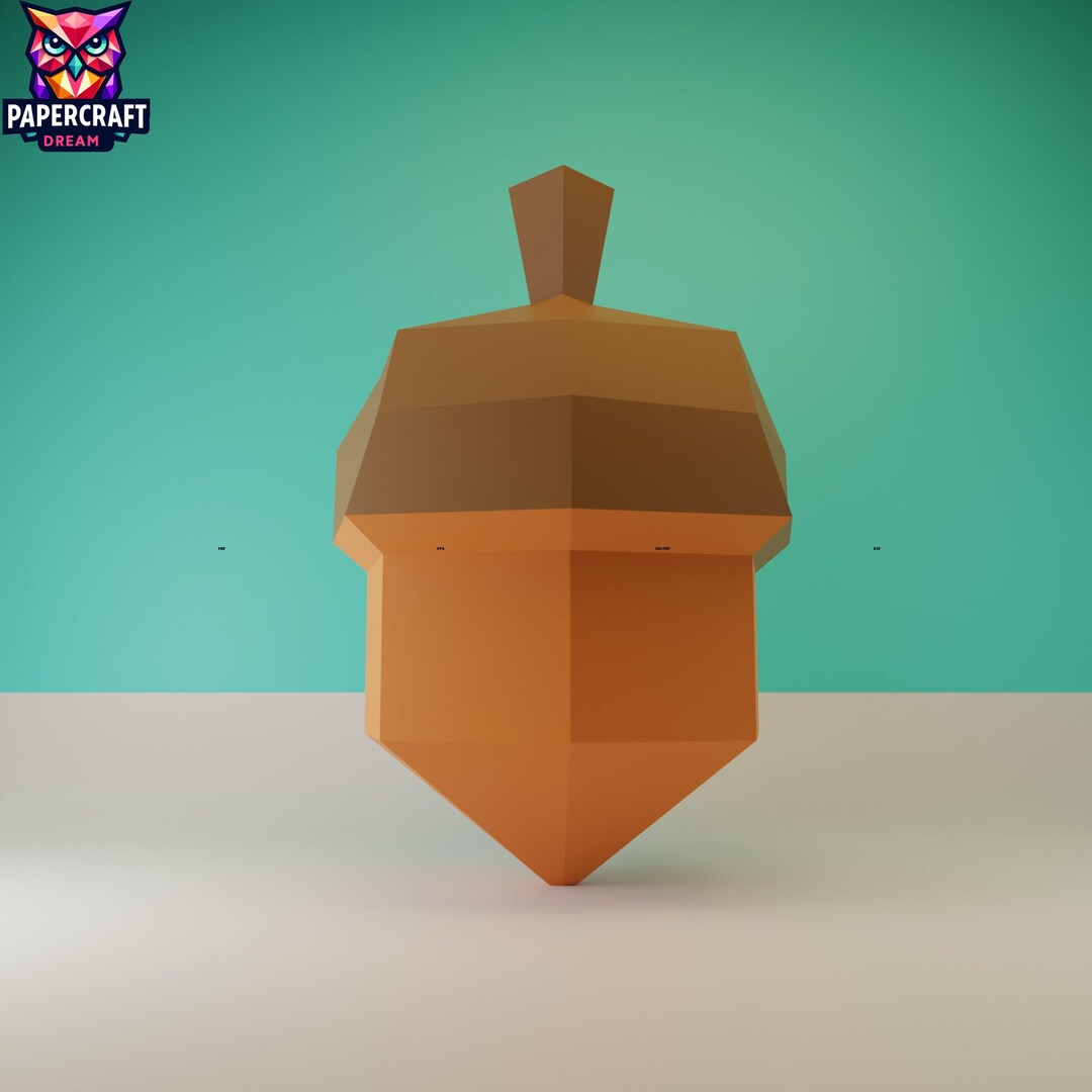 Acorn Nut Template,acorn 3D Papercraft–diy Nut Template,paper Acorn ...