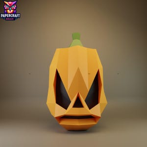 Papercraft halloween pumpkin, DIY spooky pumkin template,paper pumpkin 3d origami, pepakura Paper Template , halloween svg, PDF, dxf