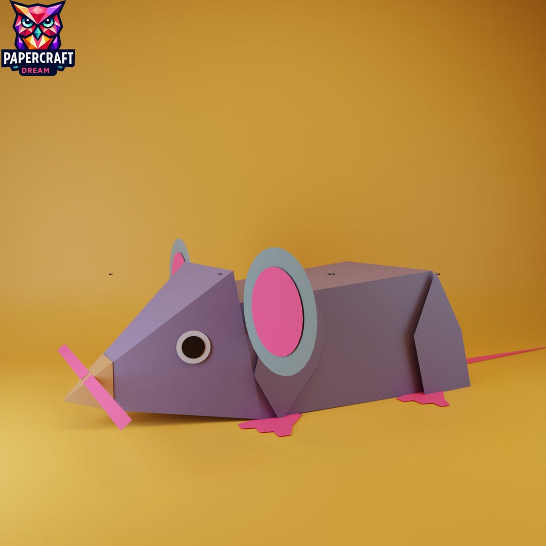 Mouse 3D Papercraft – DIY Low Poly Mouse Model (pdf, Svg, Dxf) - Etsy UK