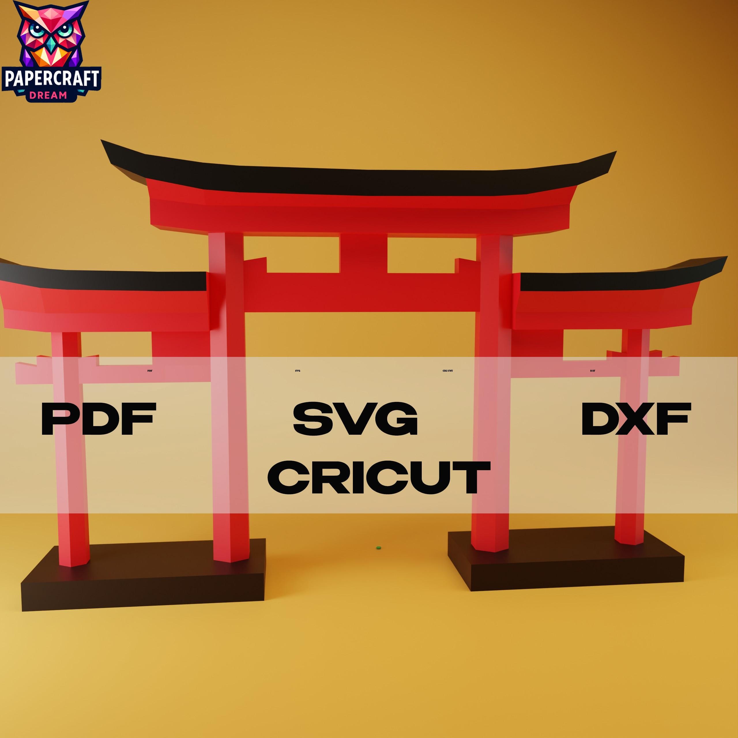 DIY 鳥居ペーパークラフト – 日本の神社模型 (pdf, svg, dxf) - Etsy 日本