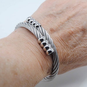 Women&#39;s Cremation Bracelet || Stainless Steel with Built In Ashes Holder || Everyday Memorial Jewelry