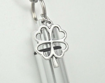 Four Leaf Clover Cremation Urn Necklace || Ashes Keepsake Jewelry