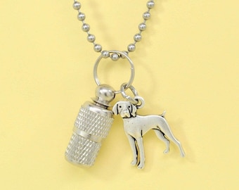 German Shorthaired Pointer Ashes Holder Necklace Vizala Memorial Jewelry